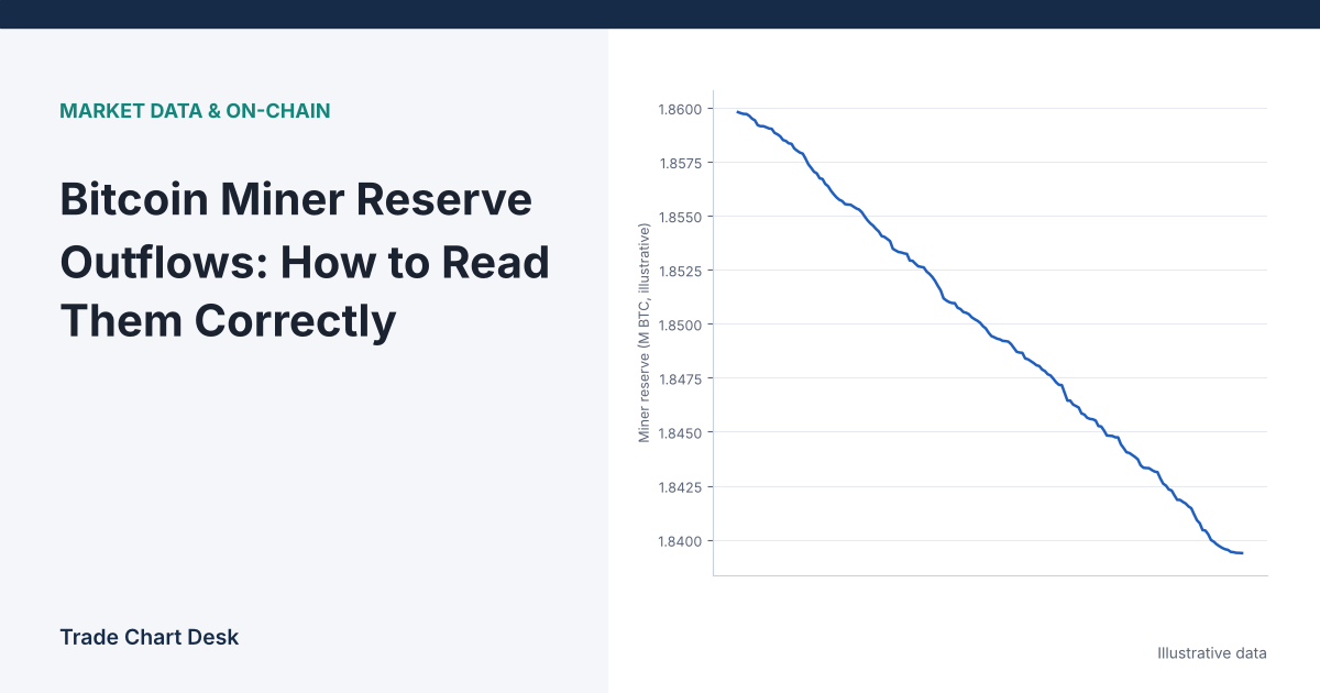 Illustrative chart for the article "Bitcoin Miner Reserve Outflows: How to Read Them Correctly"