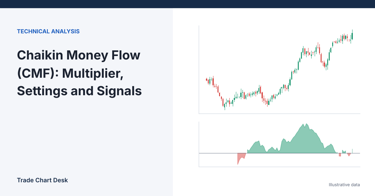 Illustrative chart for the article "Chaikin Money Flow (CMF): Multiplier, Settings and Signals"