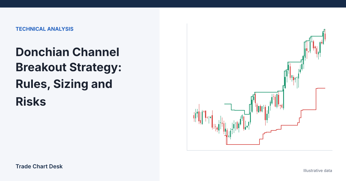 Illustrative chart for the article "Donchian Channel Breakout Strategy: Rules, Sizing and Risks"