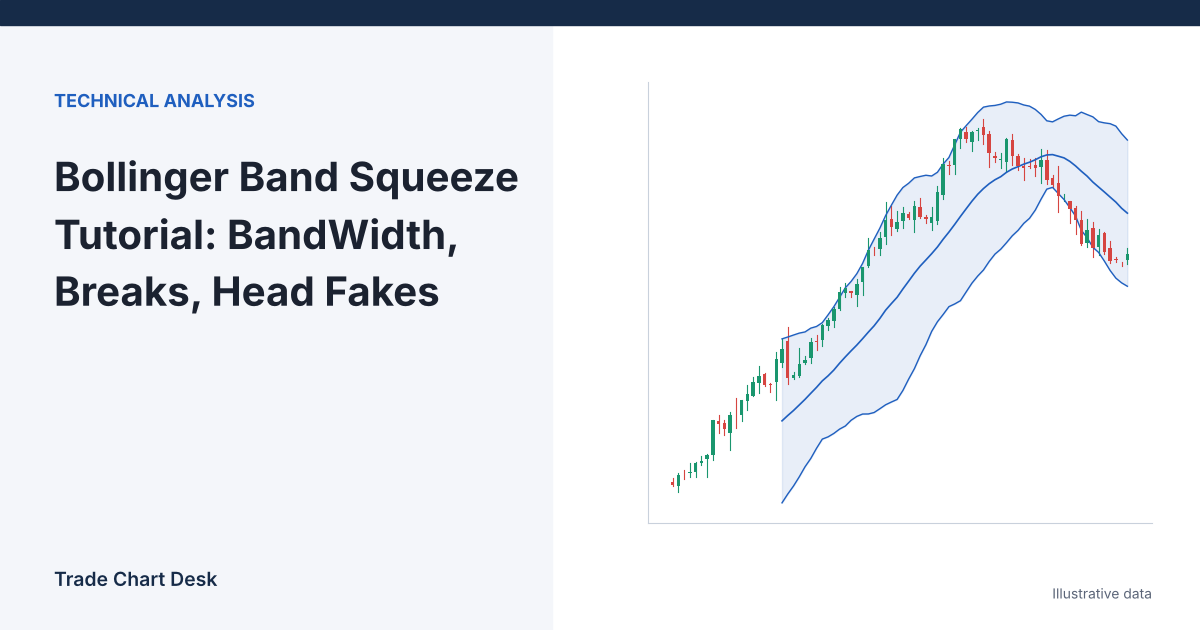 Illustrative chart for the article "Bollinger Band Squeeze Tutorial: BandWidth, Breaks, Head Fakes"