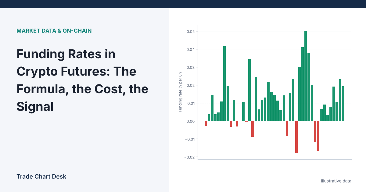 Illustrative chart for the article "Funding Rates in Crypto Futures: The Formula, the Cost, the Signal"