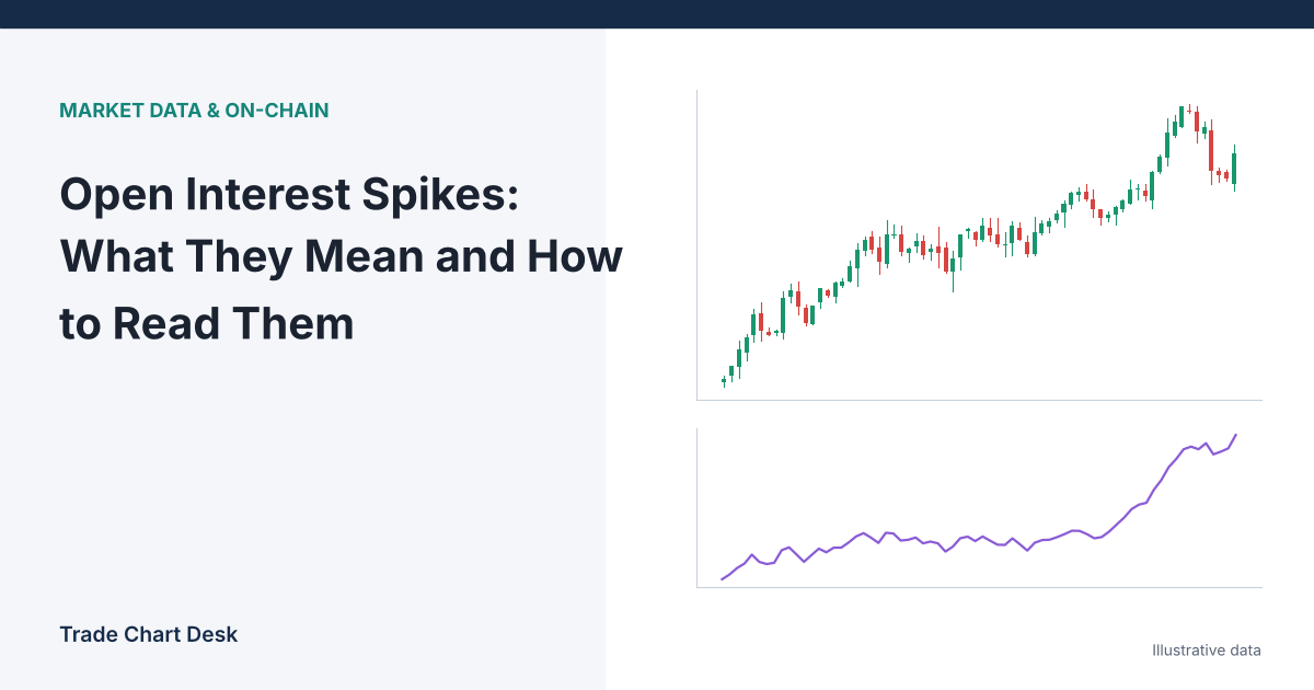 Illustrative chart for the article "Open Interest Spikes: What They Mean and How to Read Them"