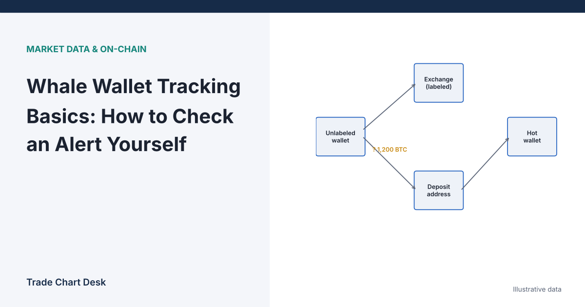 Illustrative chart for the article "Whale Wallet Tracking Basics: How to Check an Alert Yourself"